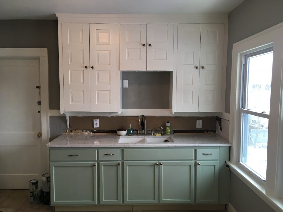 Green Kitchen Cabinet (After)