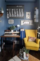 home office interior design benjamin moore blue nova paint trend 2024