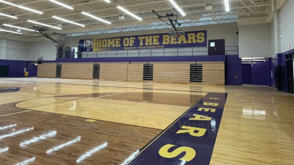 commercial painting in cleveland - high school gym painting